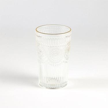 Imagem de Jogo De 6 Copos Com Borda Dourada 350ml La Vittra Transparente