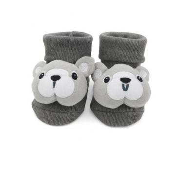 Imagem de Meia Antiderrapante para Bebê 0 a 12 Meses 3d Bichinhos - Plin Baby, C