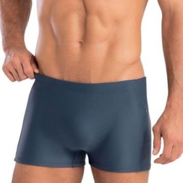 Imagem de Sunga Mash Boxer Forrada Moda Praia Bolso com Zíper e Cordão de Regulagem Masculina Adulto FPS 50-Masculino