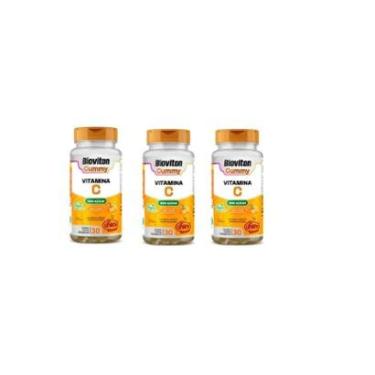 Imagem de Kit 3 Bioviton Gummy Vitamina C Unilife 3x30 Gomas Sabor Laranja-Unissex