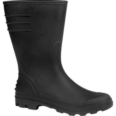 Imagem de Bota de PVC Preta, Cano Médio, com Forro, 40, Vonder OstenVonder