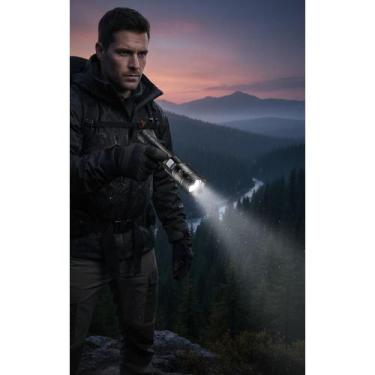 Imagem de Lanterna Tática Potente 990000Lm 500m Recarregável USB - Congratulatio