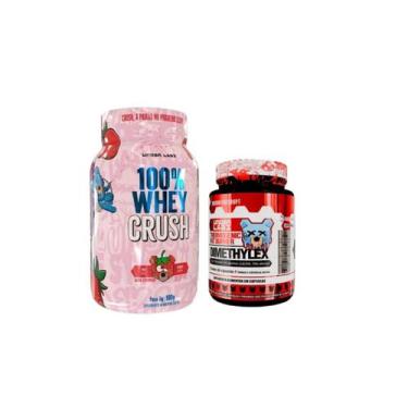 Imagem de Kit Dimethylex 60 caps + 100% Whey Crush 900g - Under Labz, Morango