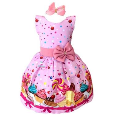 Imagem de Vestido Infantil Festa Doces E Guloseimas Luxo - Bento E Maria Moda In