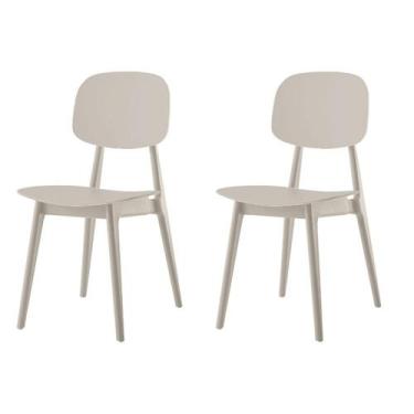 Imagem de Kit 2 Cadeiras Vegas Cátia Fratini em Polipropileno Cor Fendi