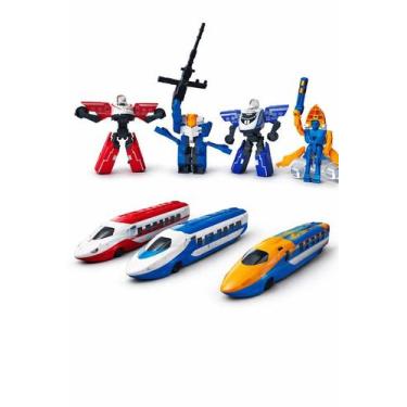 Imagem de Brinquedo Boneco Transformer Robo Vira Trem Carro Tanque - Arktoys
