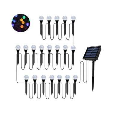 Imagem de Luzes De Bolha LED RGB Solares Com 8 Modos Para Iluminação De Áreas Ex