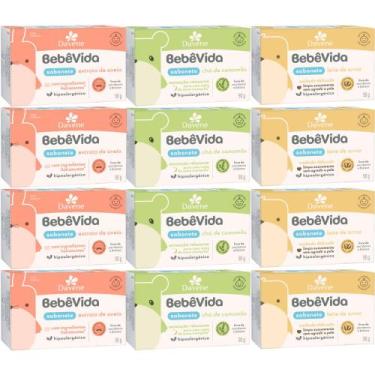 Imagem de 12 Sabonete Vegetal Camomila Arroz Aveia 90G Bebe Vida - Davene