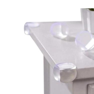 Imagem de Protetor De Quina Silicone Transparente Kit 8 Unidades Segurança Bebê 