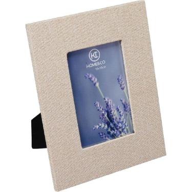 Imagem de PORTA RETRATOS 10X15 HOME&CO LINHO 24x19xcm BEGE PAINEL QUADRO PARA FOTOS