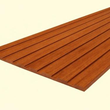 Imagem de Painel Parede Mdf Autocolante Modular 60cm para Cabeceira King ou Rack Tv Ripado Leve Amadeirado