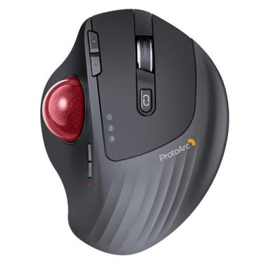 Imagem de Mouse Trackball sem fio ProtoArc EM01NL Ergonômico Vermelho