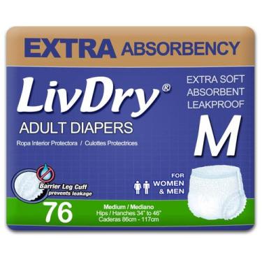 Imagem de Roupa íntima para incontinência para adultos LivDry Extra Absorbency, 
