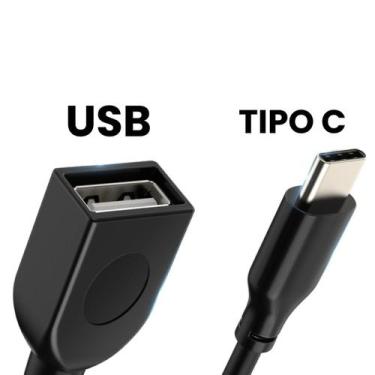 Imagem de Cabo Adaptador OTG USB pra Tipo C Teclado Mouse Pendrive 2.0 - Muki St