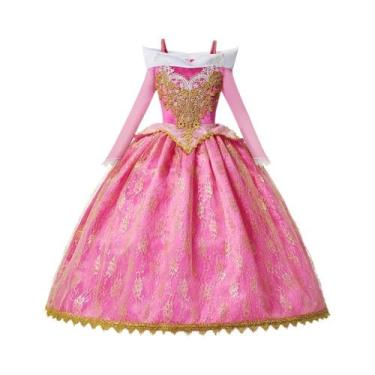 Imagem de Fantasia De Princesa Dourada Para Meninas, Vestido De Festa De Anivers