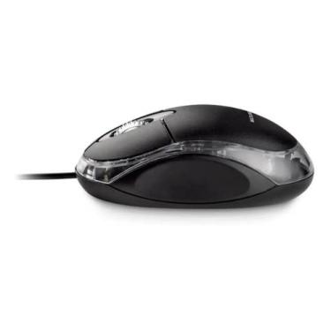 Imagem de Mouse Usb Preto Classic Fio Black Office Multilaser