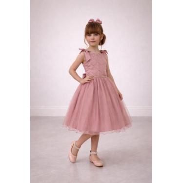 Imagem de Vestido Marie Mariely Infantil, Rose, 12