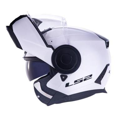 Imagem de Capacete Robocop LS2 Scope Monocolor Branco Brilhante Escamoteavel Art
