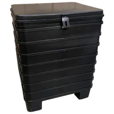 Imagem de Bau 152 Litros Motoboy Preto Omega 7 Extensores Mn3 - Serjão Parts, UN