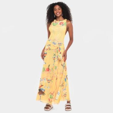 Imagem de Vestido Farm Coquetel, Amarelo, GG