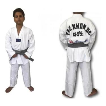 Imagem de Kimono Taekwondo Jr Branco - Torah, M1