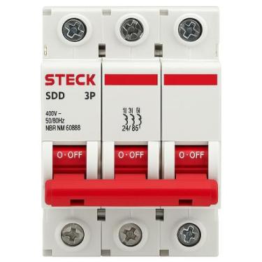 Imagem de Disjuntor 6A SD63 3P Curva C 3KA SDD63C06 Steck
