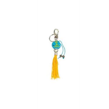 Imagem de Chaveiro Logunede Com Ofa Amarelo e Azul em Murano16 Cm - Lua Mistica