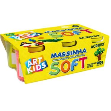 Imagem de Massinha para Modelar Soft 150 g (6 Cores) Acrilex, Colorido