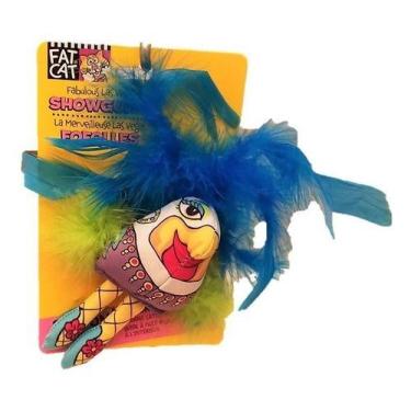 Imagem de Brinquedo Interativo para gato boneca catnip penas plumas - Fat Cat, A