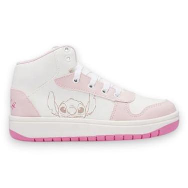 Imagem de Tênis Infantil Menina Stitch Cano Alto Licenciado Disney Original, Bra