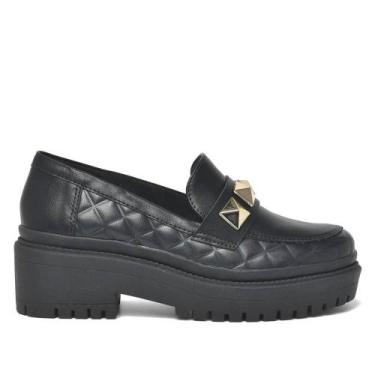 Imagem de Mocassim Feminino Via Marte Matelassê 23-904 Preto, 37