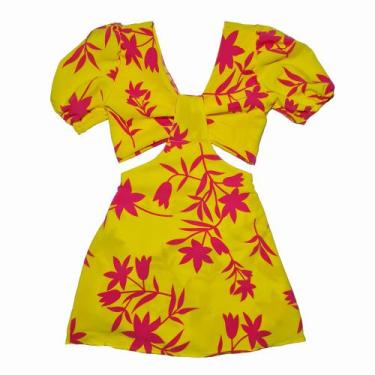 Imagem de Macaquinho Infantil Menina Verão - 2L Kids, Amarelo, 4