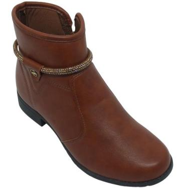 Imagem de Bota Dakota Feminina com Tira em Cristais Cor:ConhaqueTamanho:39Gênero