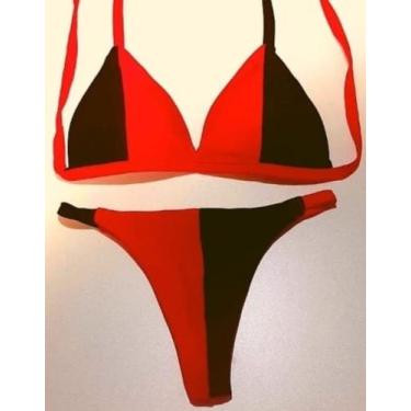 Imagem de Biquini bicolor bloqueira - Yalamodas , Vermelho