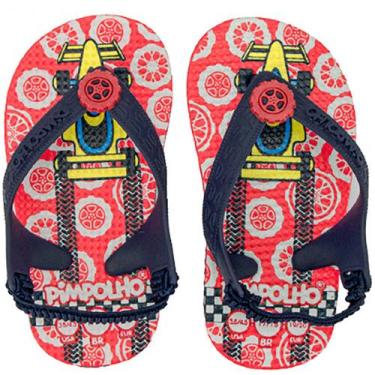Imagem de Chinelo Infantil Menino Canina Praiano Pimpolho Com Elástico, Vermelho