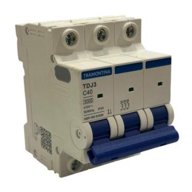 Imagem de Disjuntor tripolar din mini 40a tdj3-3 c40 58013/109 - tramontina