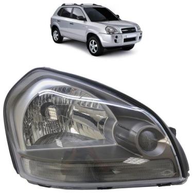 Imagem de Farol Dianteiro Tucson 2005 A 2016 Máscara Negra - Automotive Imports,