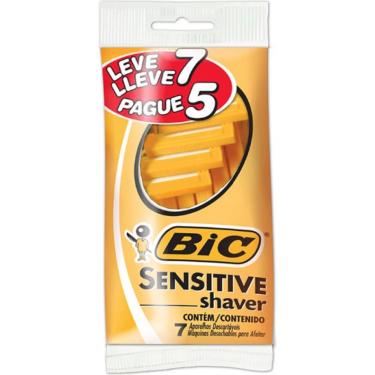 Imagem de Aparelho de Barbear Pele Sensível Bic Sensitive Shaver 7 Unidades