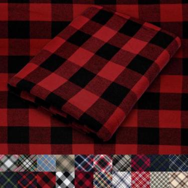 Imagem de Tecido Flanela Xadrez Buffalo Vermelho e Preto 100% Algodão 152 cm - M