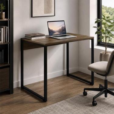Imagem de Mesa de Escritório Office Industrial 90 - Martinucci, Nogal Málaga
