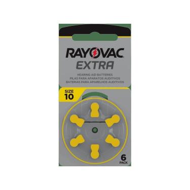 Imagem de Bateria Auditiva Rayovac Extra Advanced 10AUX-6XEBRA Indicada para Implantes e Aparelhos Retroauriculares RIC