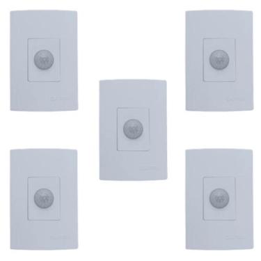 Imagem de Kit Sensor de Presença de Parede para Embutir Lente 180º - QI2M - QUAL