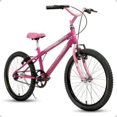 Imagem de Bicicleta Infantil Feminina Aro 20 Barbie Rosa Menina Alumínio Husky