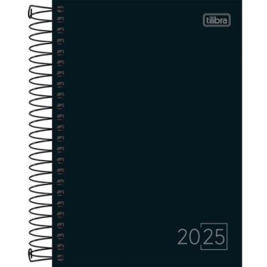 Imagem de Agenda Espiral Diária Tilibra Spice Preto 2025