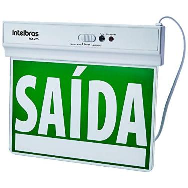 Imagem de Intelbras Placa de Sinalização de Saída de Emergência Dupla Face PSA 225 Branco
