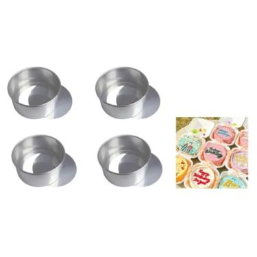 Imagem de Kit 4 Formas Para Bolo Bentô Cake Fundo Falso/Removível