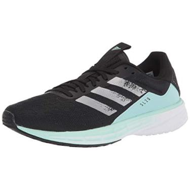 Imagem de adidas Tênis de corrida masculino SL20, preto/prata metálico, tamanho 39, Preto/prata metálico, 9