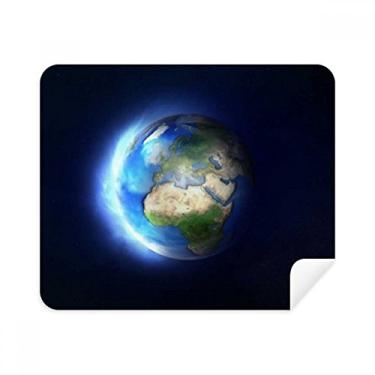 Imagem de Pano de limpeza planeta terra azul branco, 2 peças, tecido de camurça