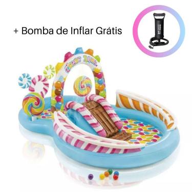 Imagem de Piscina Inflável Playground Candy Zone Infantil Intex Bomba