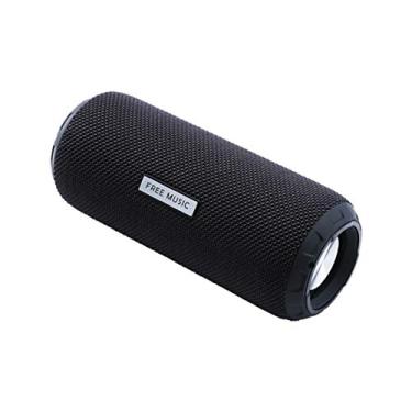 Imagem de HIOD Alto-falante Bluetooth - Alto-falante sem fio externo IPX5 impermeável subwoofer portátil surround som 8h suporte para tempo de reprodução micro SD/AUX, preto